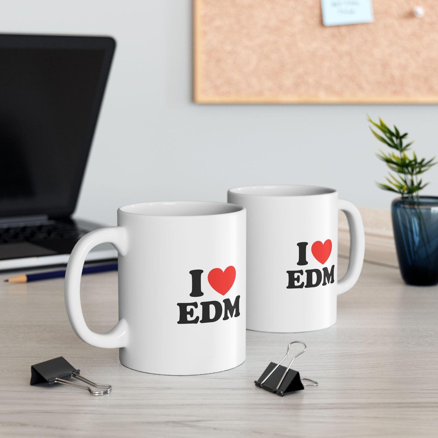 I ❤️ EDM Mug – Raver Coffee Cup for Electronic Dance Music Lovers