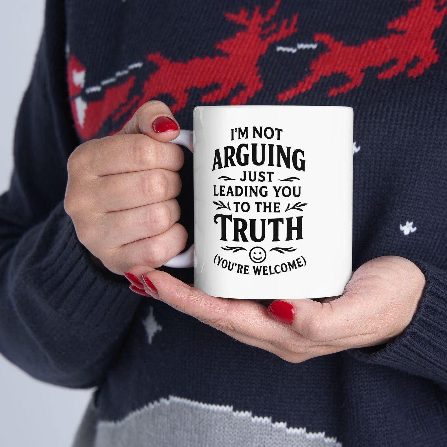 Funny Coffee Mug I'm Not Arguing Sarcastic Saying Gift for Him & Her Unique Office Desk Drinkware Cup