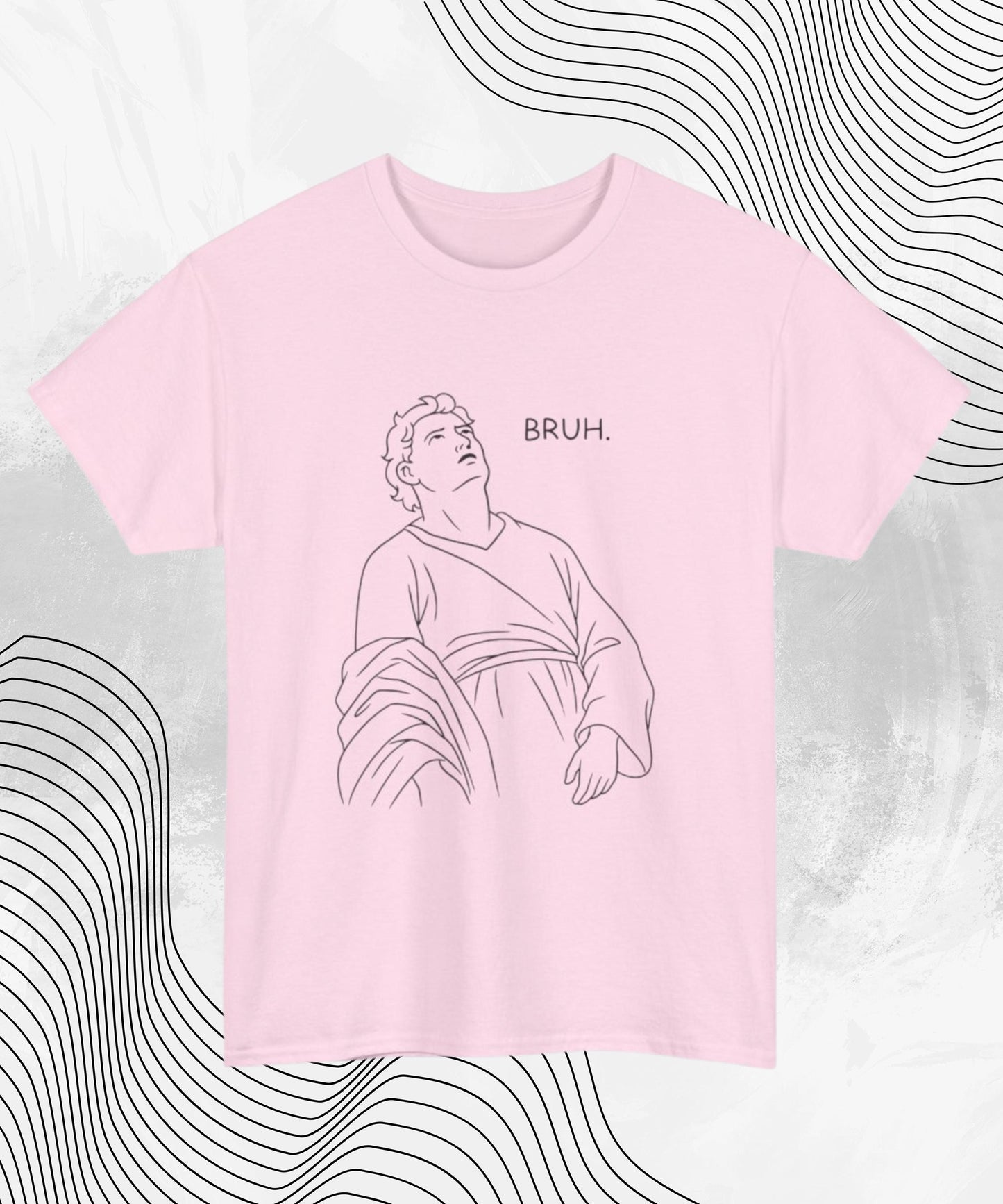 Bruh Statue Meme Shirt – Funny Minimalist Aesthetic Tee for Meme Lovers
