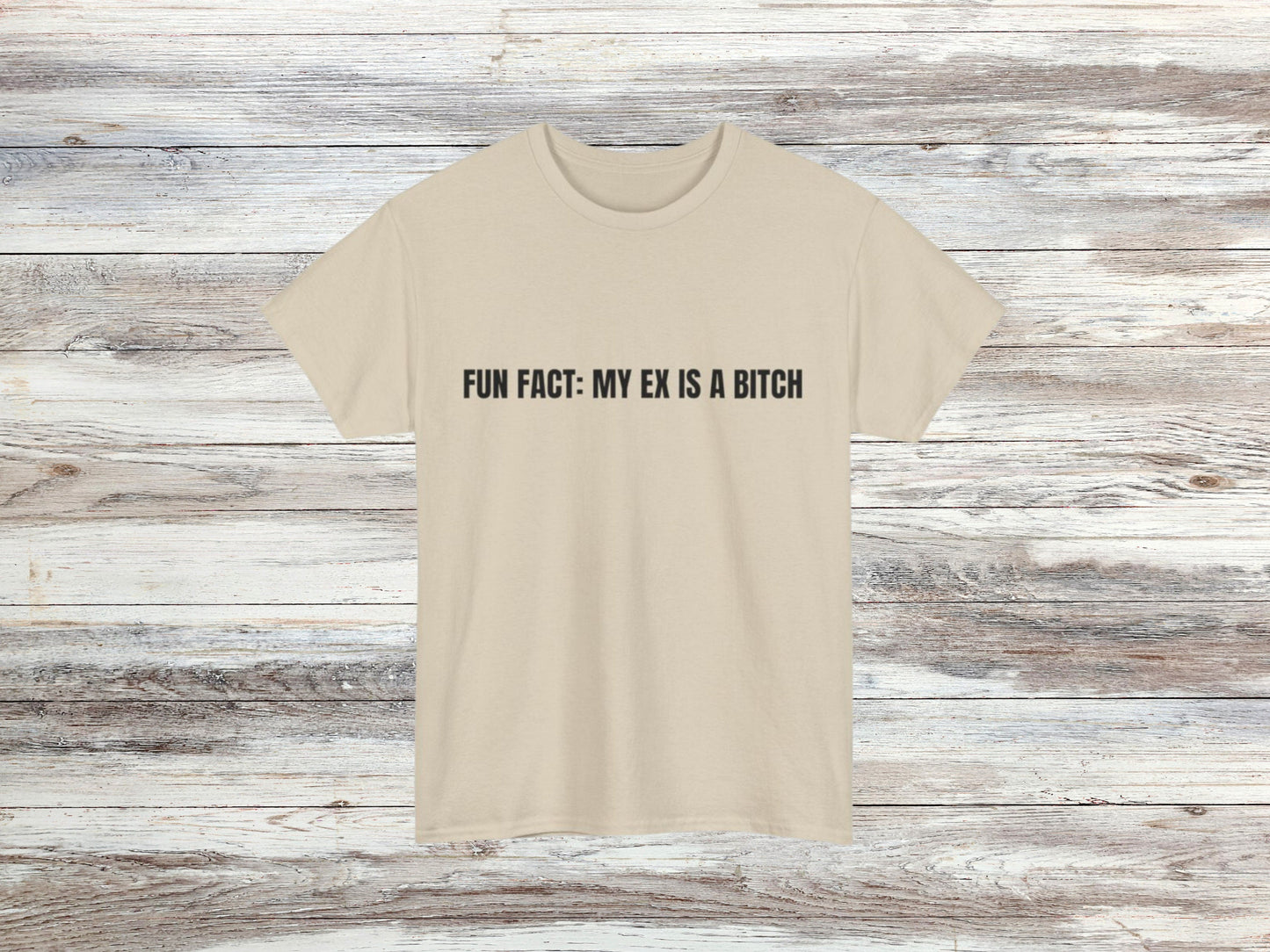 Funny Ex-Boyfriend/Girlfriend T-shirt | Fun Fact: My Ex Is A B*tch | Humorous Breakup Tee | Sarcastic Statement Shirt | Unisex Graphic Tee
