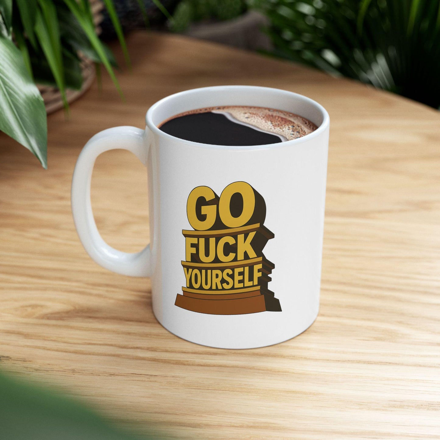 Go F*ck Yourself Mug – Rude & Funny Coffee Cup for Unbothered People