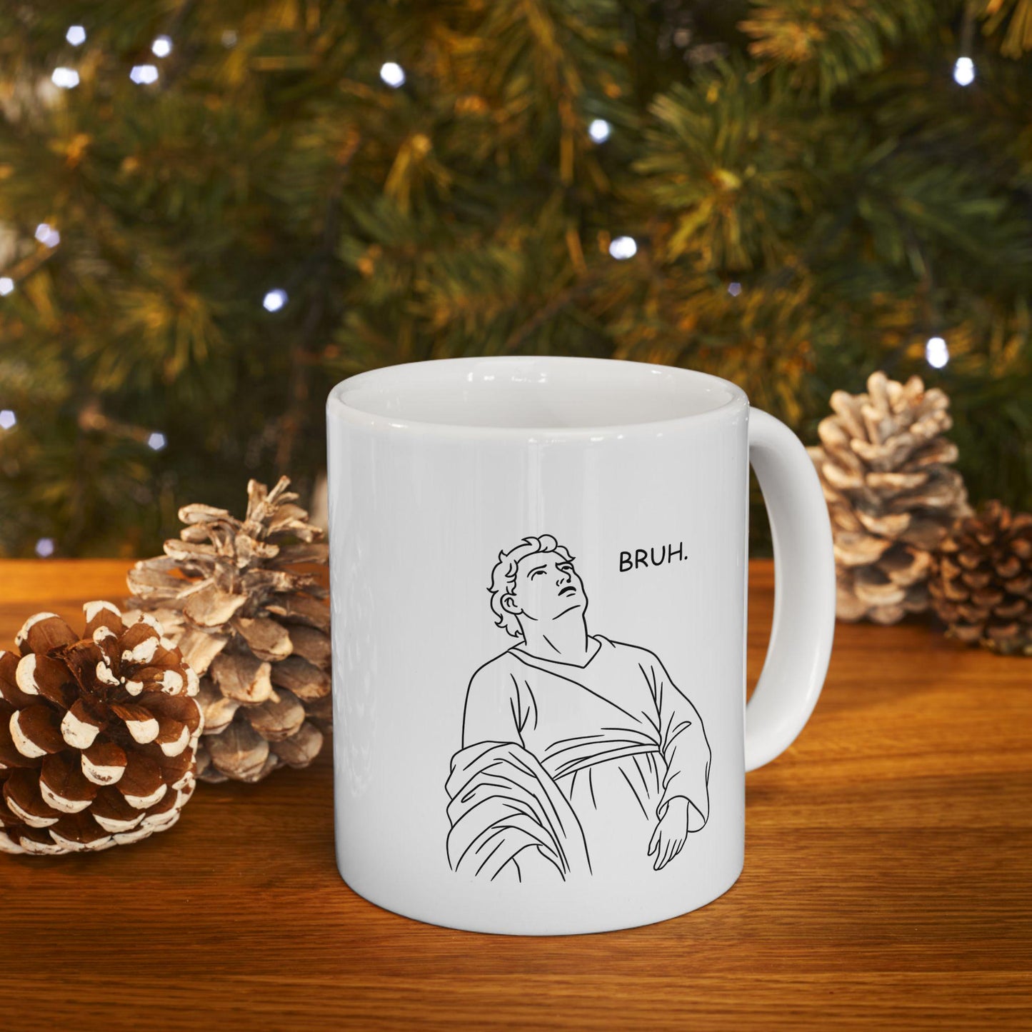 “Bruh” Meme Mug – Funny Reaction Face Coffee Cup for Home or Office