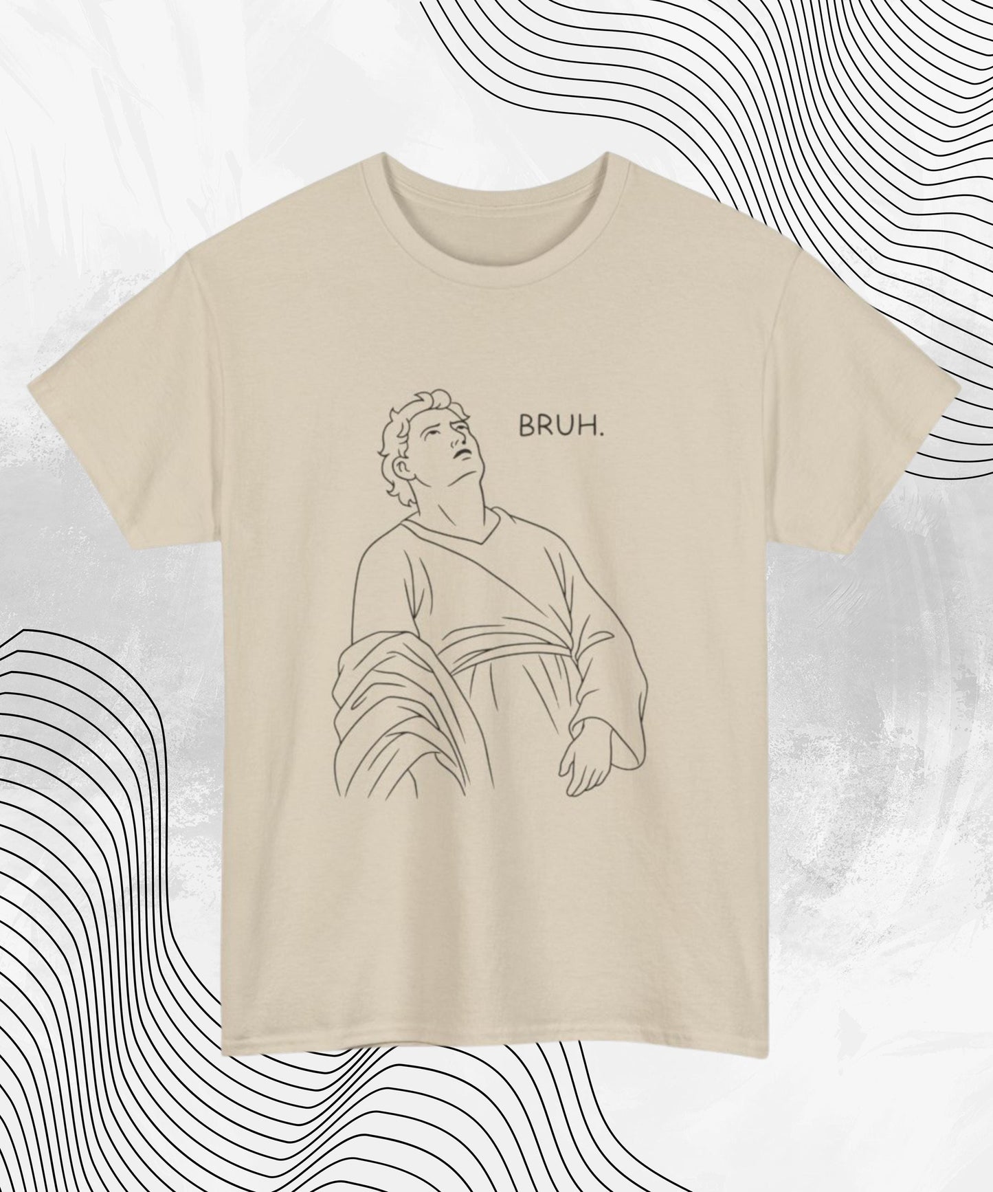 Bruh Statue Meme Shirt – Funny Minimalist Aesthetic Tee for Meme Lovers