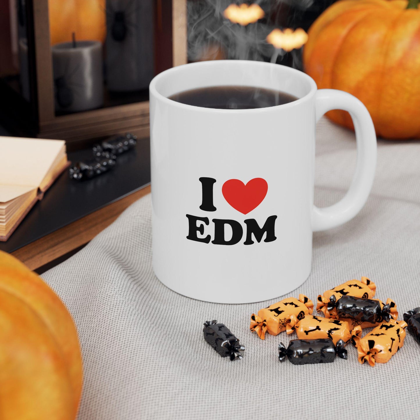 I ❤️ EDM Mug – Raver Coffee Cup for Electronic Dance Music Lovers