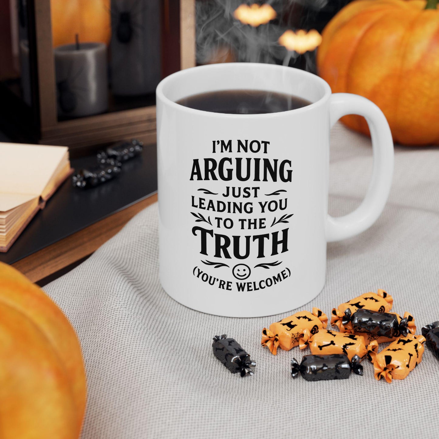 Funny Coffee Mug I'm Not Arguing Sarcastic Saying Gift for Him & Her Unique Office Desk Drinkware Cup