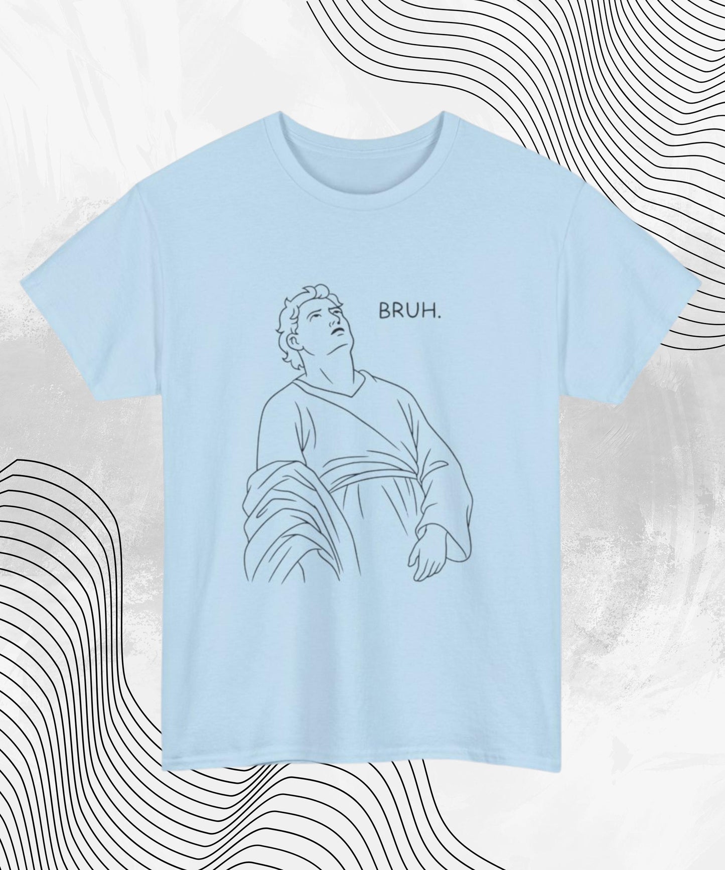 Bruh Statue Meme Shirt – Funny Minimalist Aesthetic Tee for Meme Lovers