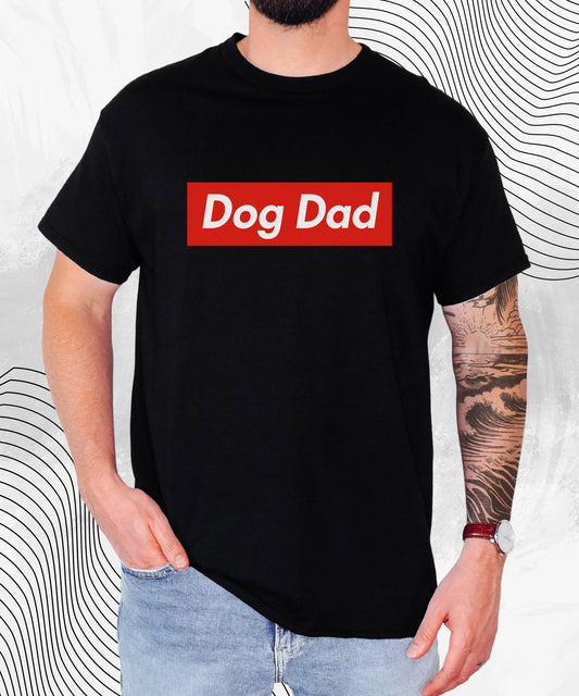 Dog Dad T-Shirt Streetwear Parody Tee Funny Dog Lover Gift Casual Urban Style Shirt