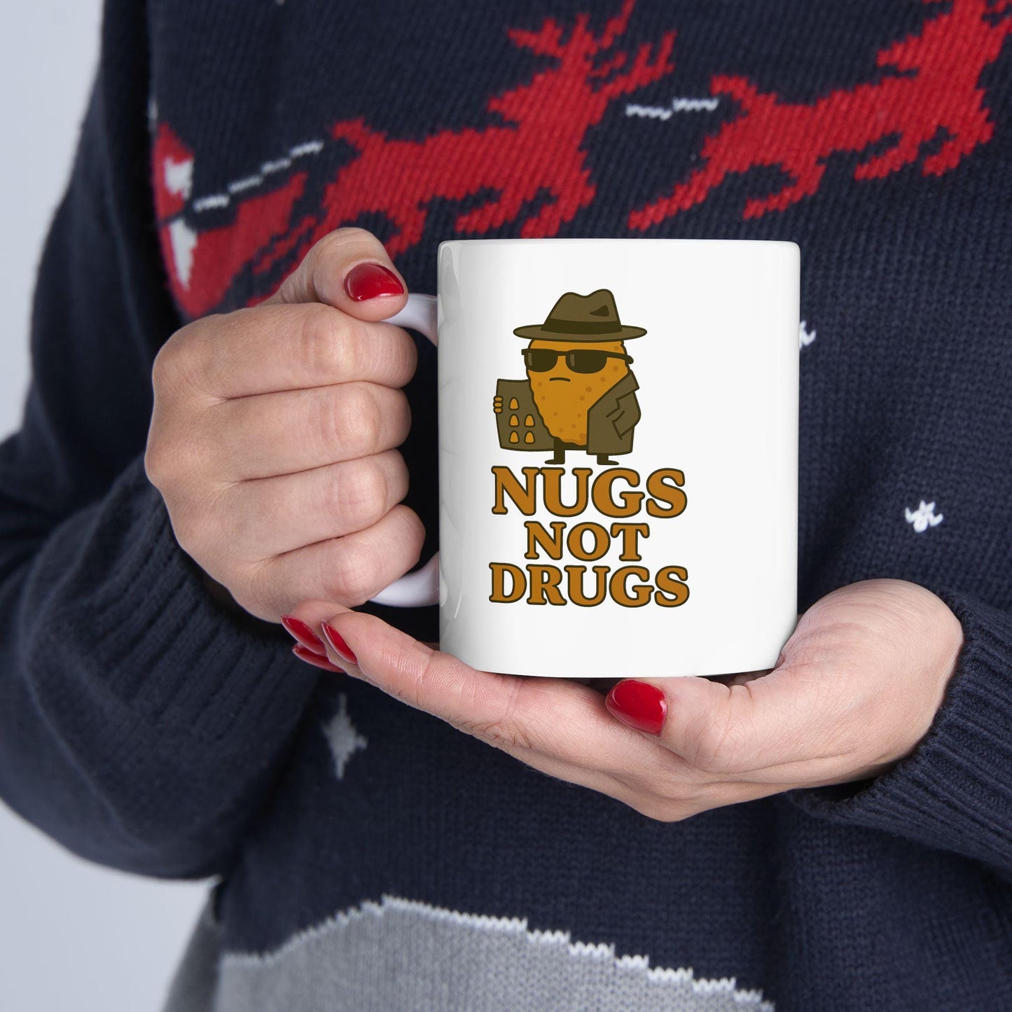 Nugs Not Drugs Mug – Funny Chicken Nugget Meme Coffee Cup