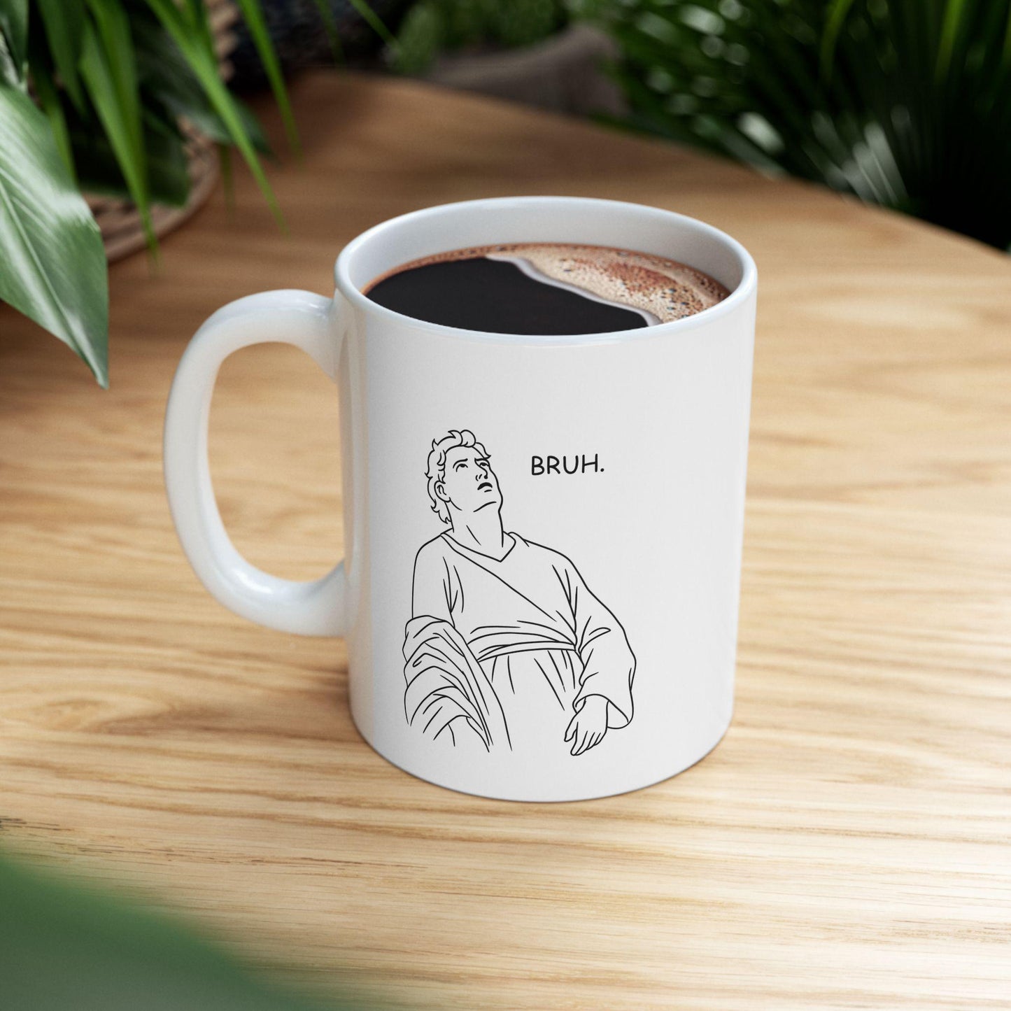 “Bruh” Meme Mug – Funny Reaction Face Coffee Cup for Home or Office