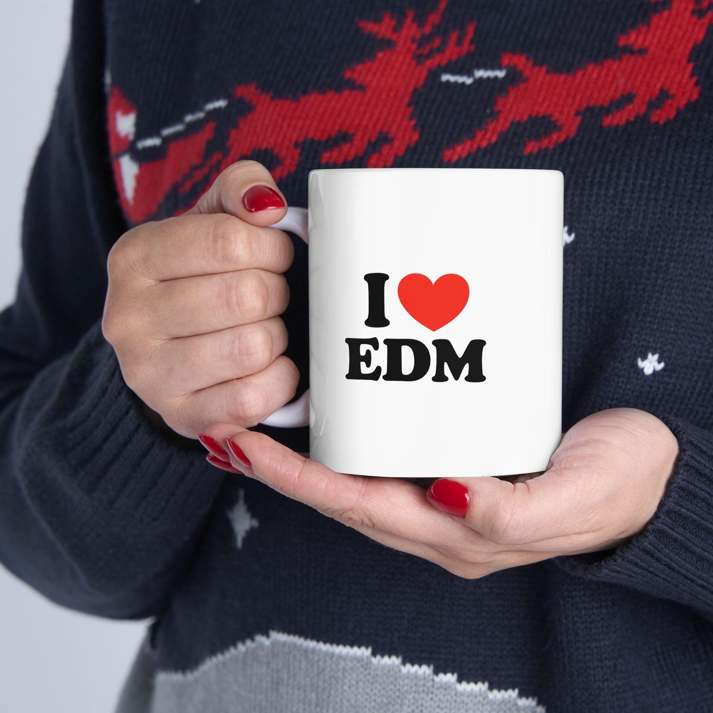 I ❤️ EDM Mug – Raver Coffee Cup for Electronic Dance Music Lovers