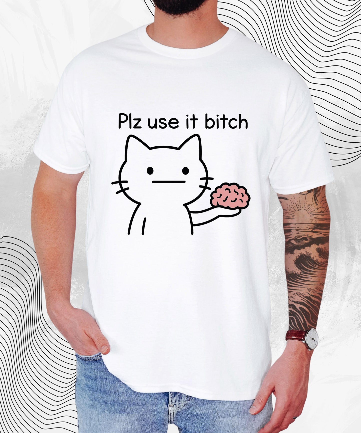Funny Brain T-Shirt, Sarcastic Quote Tee, Humorous Graphic Shirt for Adult Humor, Casual Unisex Top, Gift for Friends & Family