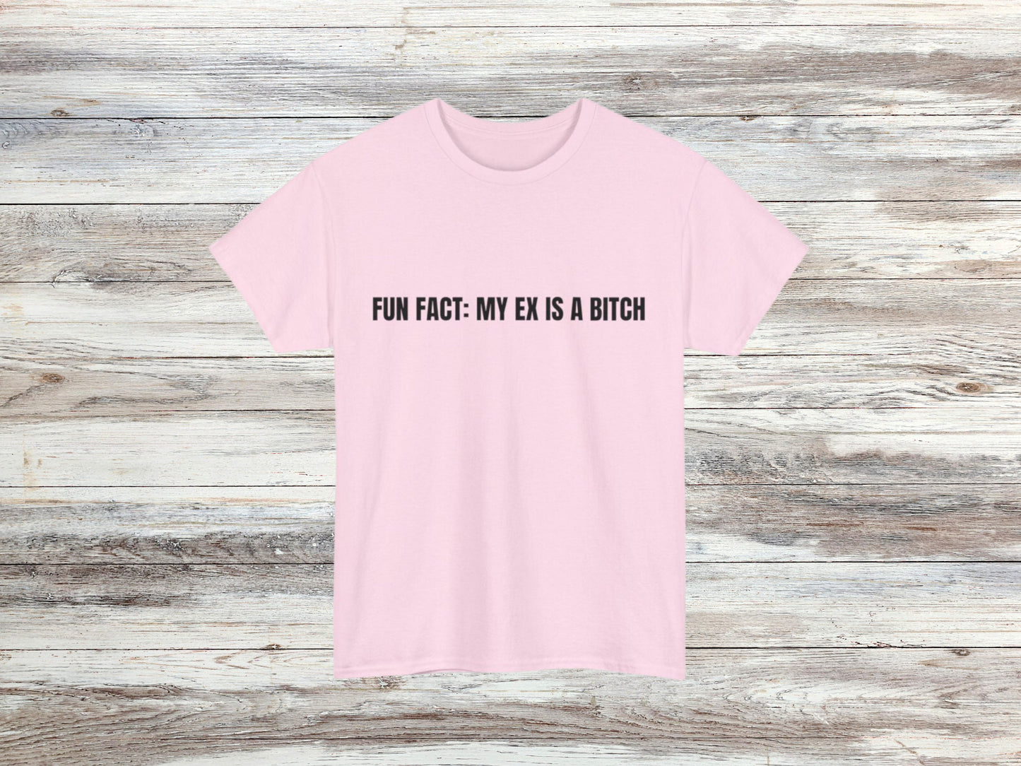 Funny Ex-Boyfriend/Girlfriend T-shirt | Fun Fact: My Ex Is A B*tch | Humorous Breakup Tee | Sarcastic Statement Shirt | Unisex Graphic Tee