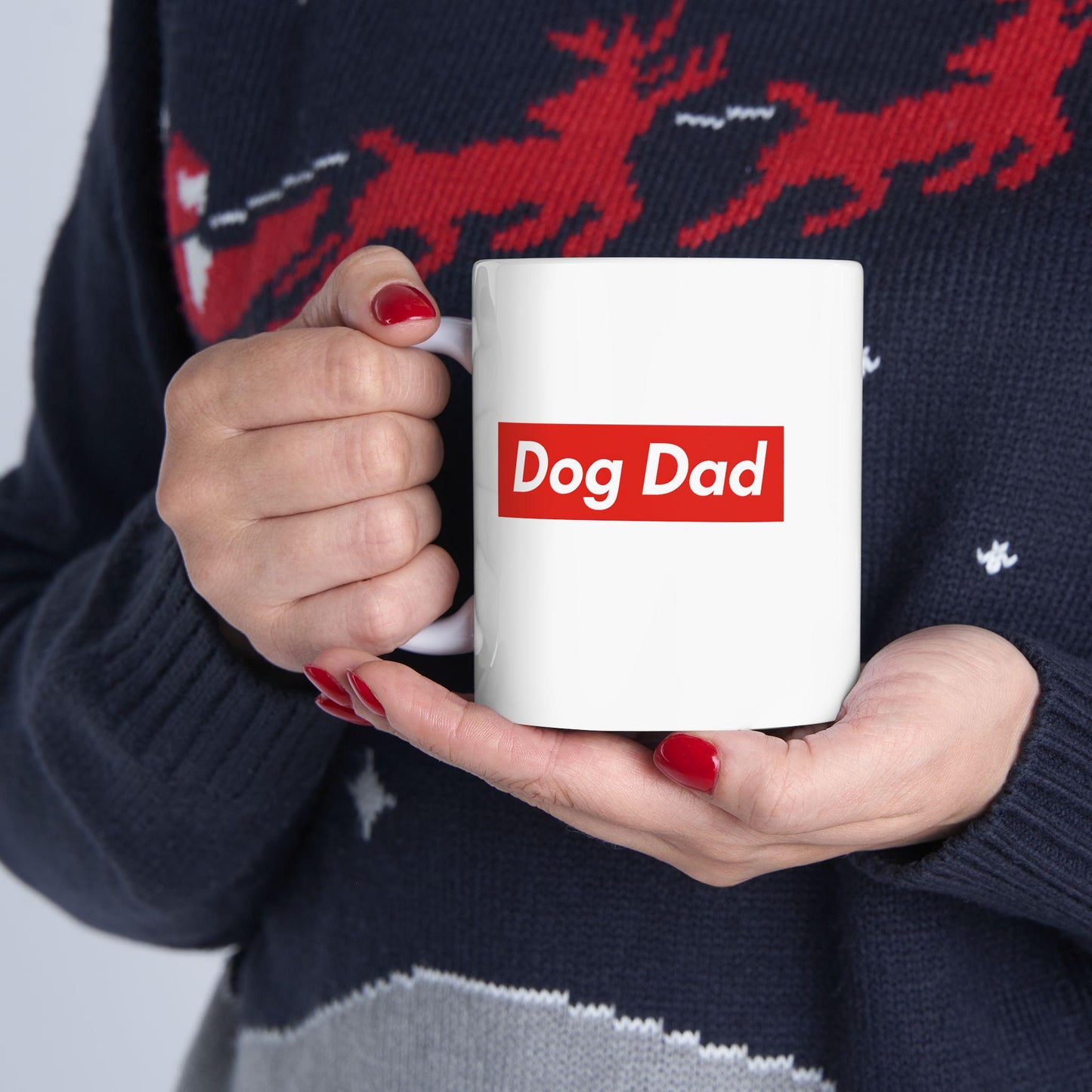 Dog Dad Mug – Funny Minimalist Coffee Cup for Pet Lovers & Dog Dads