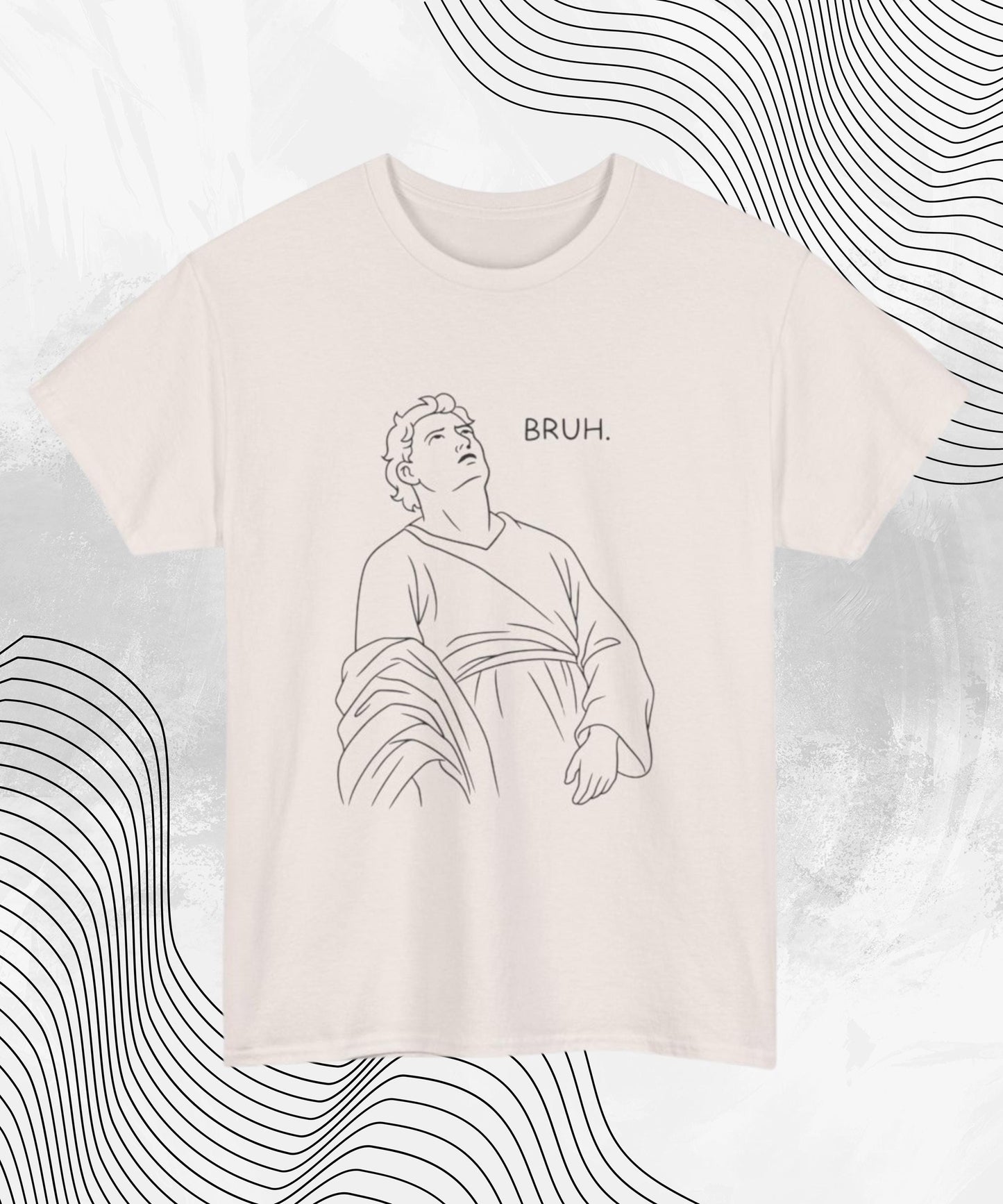 Bruh Statue Meme Shirt – Funny Minimalist Aesthetic Tee for Meme Lovers