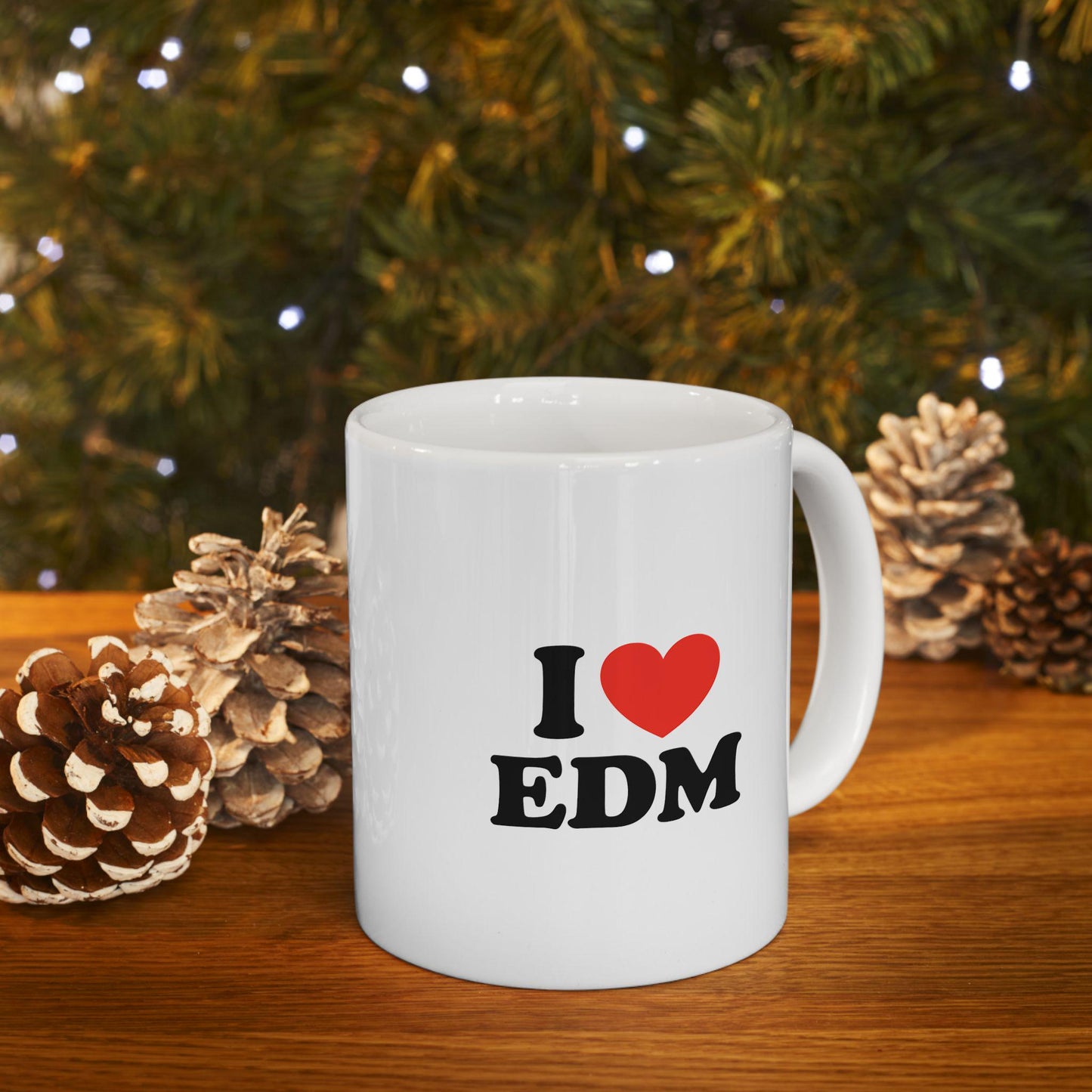 I ❤️ EDM Mug – Raver Coffee Cup for Electronic Dance Music Lovers