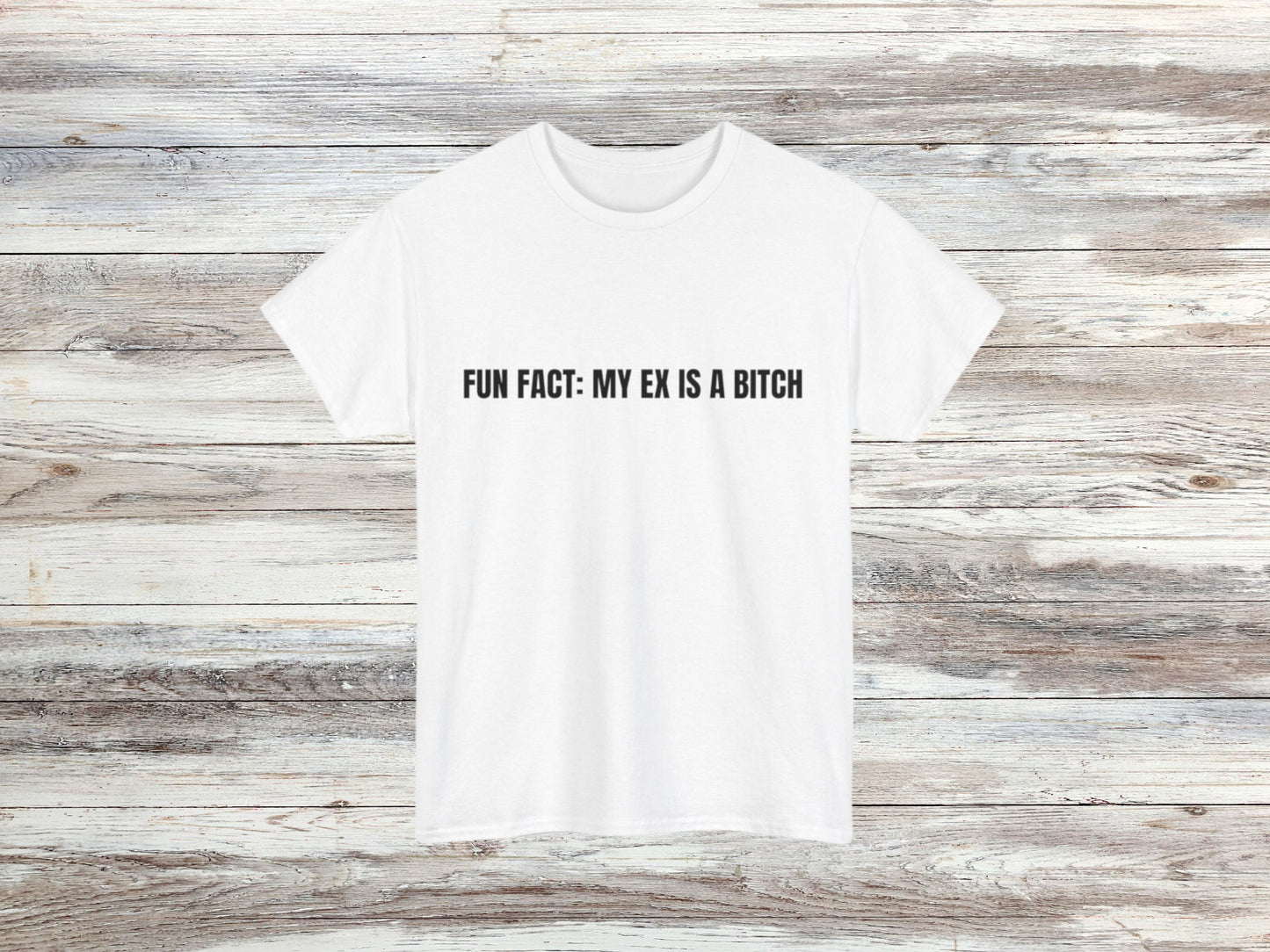 Funny Ex-Boyfriend/Girlfriend T-shirt | Fun Fact: My Ex Is A B*tch | Humorous Breakup Tee | Sarcastic Statement Shirt | Unisex Graphic Tee