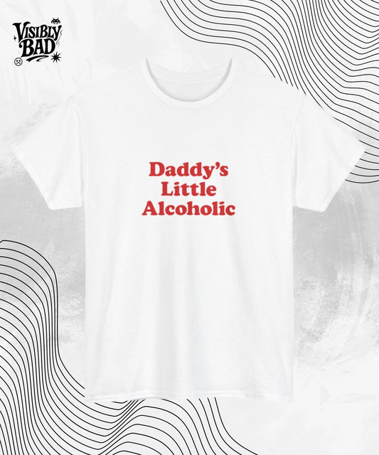 Funny Daddy’s Little Alcoholic T-Shirt – Humorous Party Tee Gift for Going Out Fans Casual Casual Birthday Shirt for Her