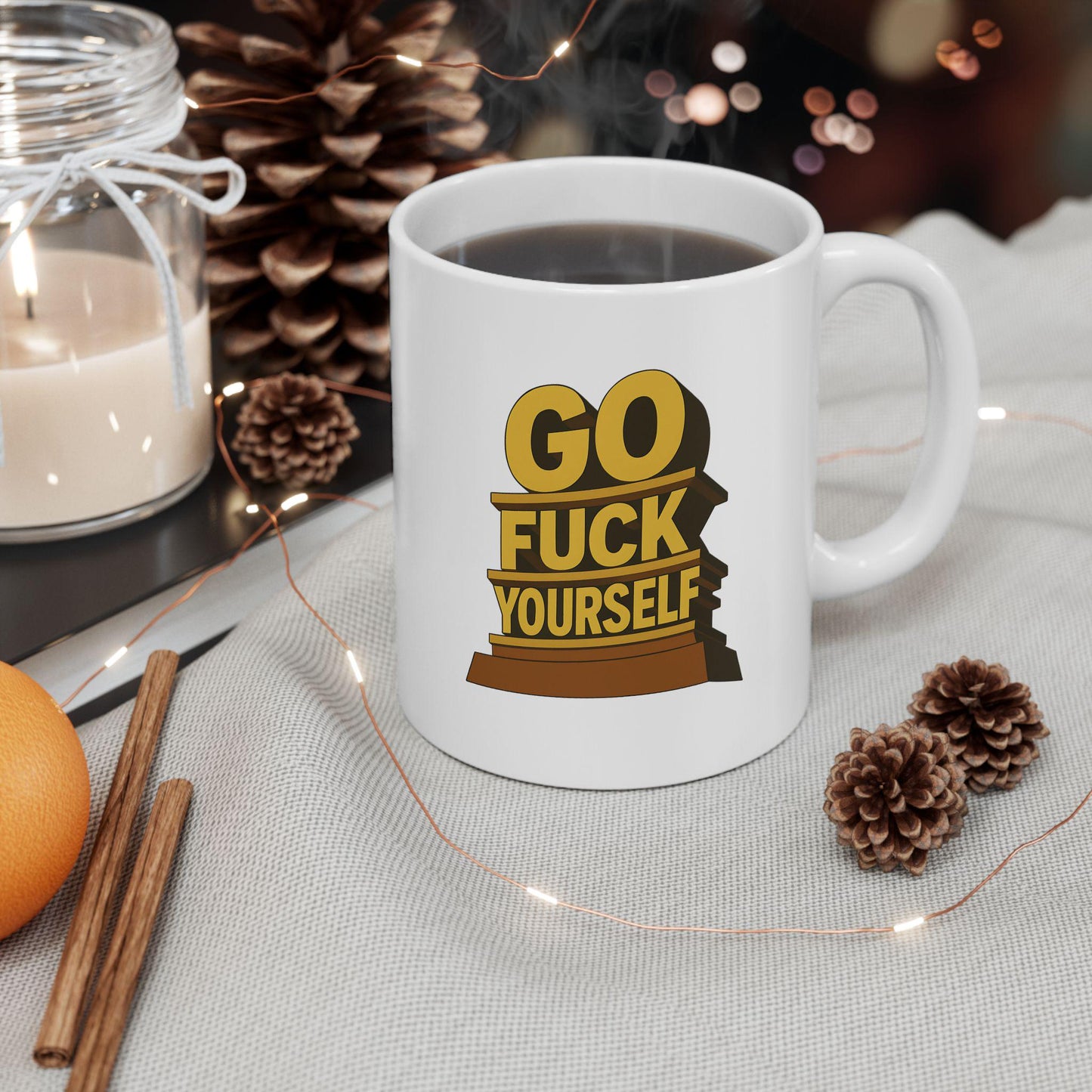 Go F*ck Yourself Mug – Rude & Funny Coffee Cup for Unbothered People