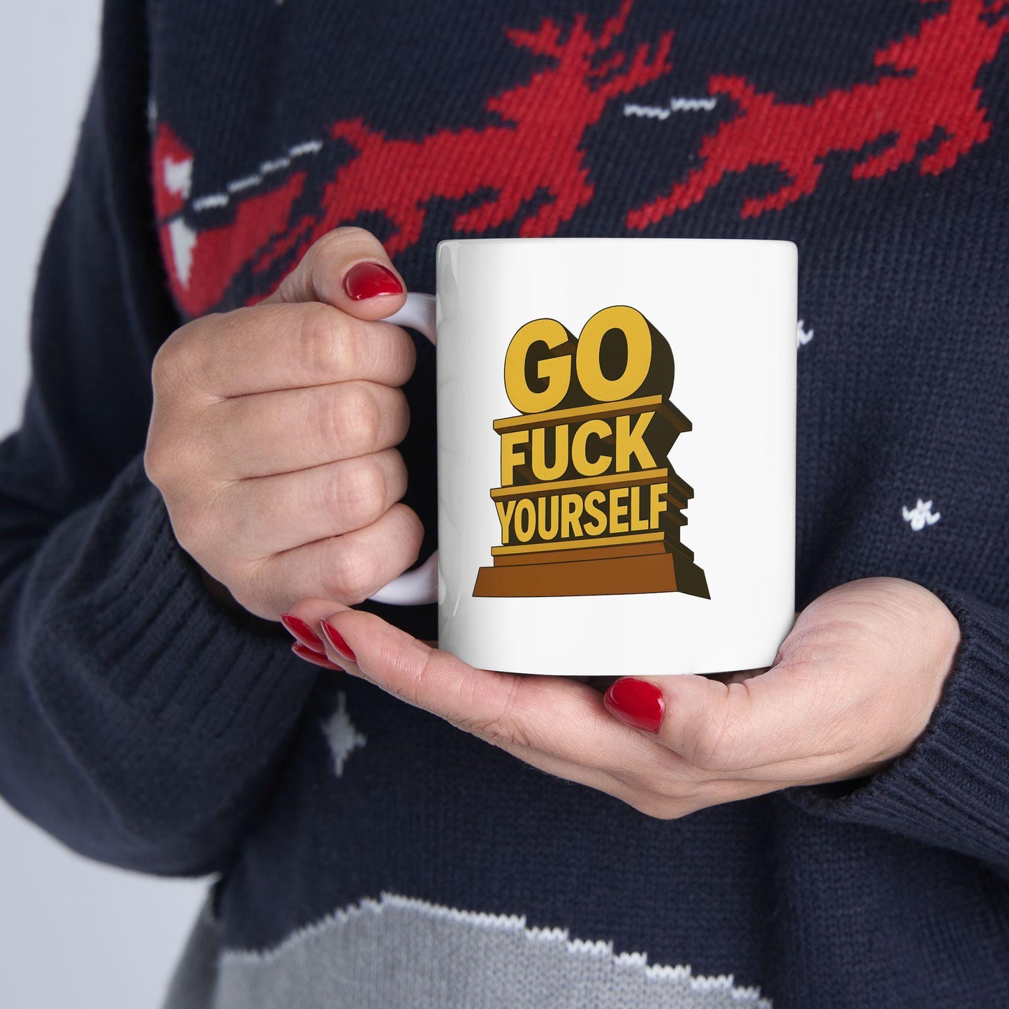 Go F*ck Yourself Mug – Rude & Funny Coffee Cup for Unbothered People