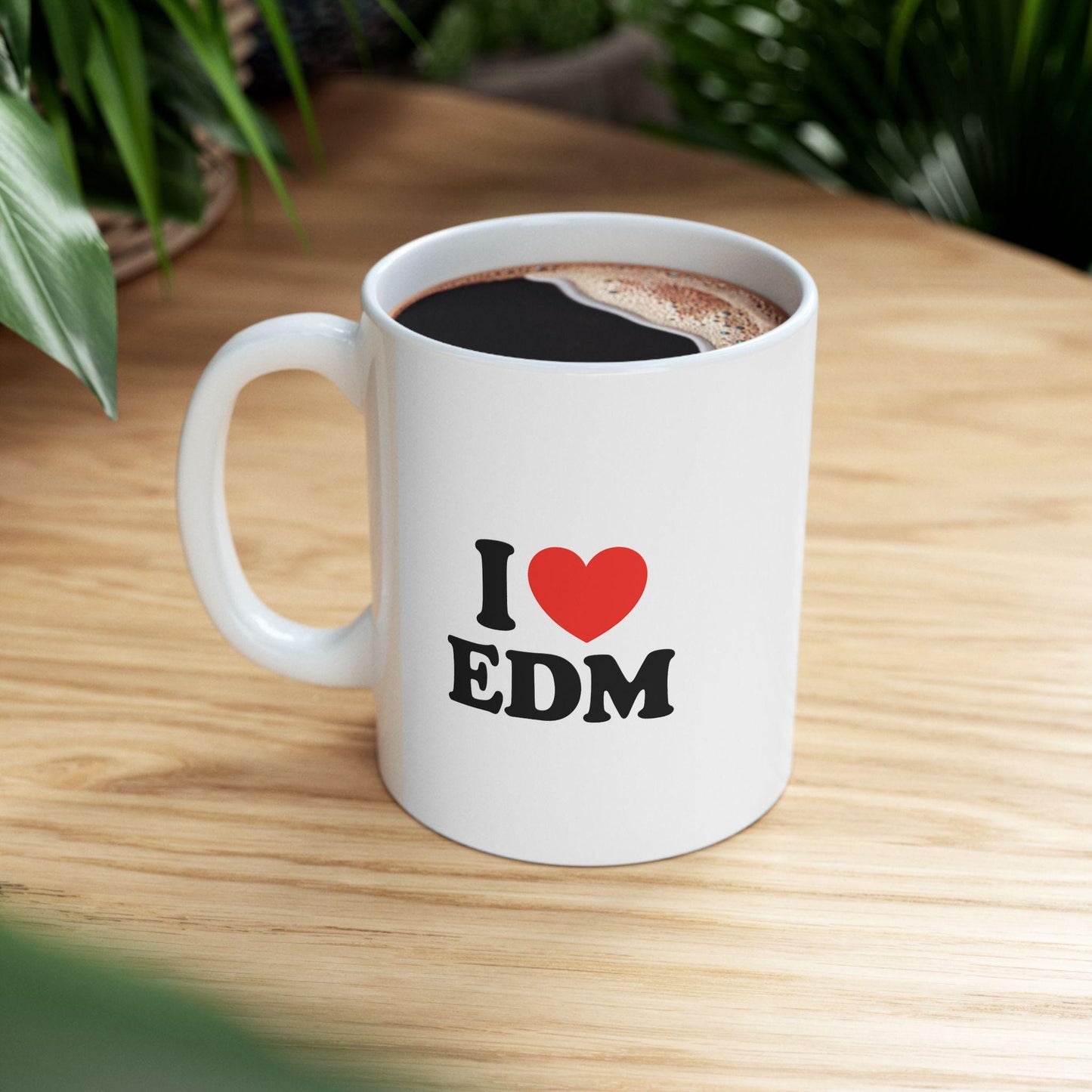 I ❤️ EDM Mug – Raver Coffee Cup for Electronic Dance Music Lovers