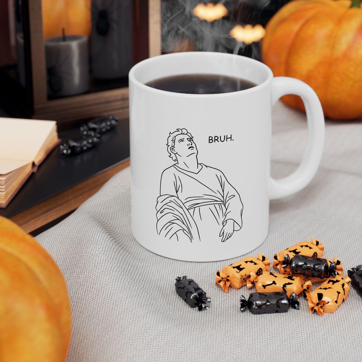 “Bruh” Meme Mug – Funny Reaction Face Coffee Cup for Home or Office