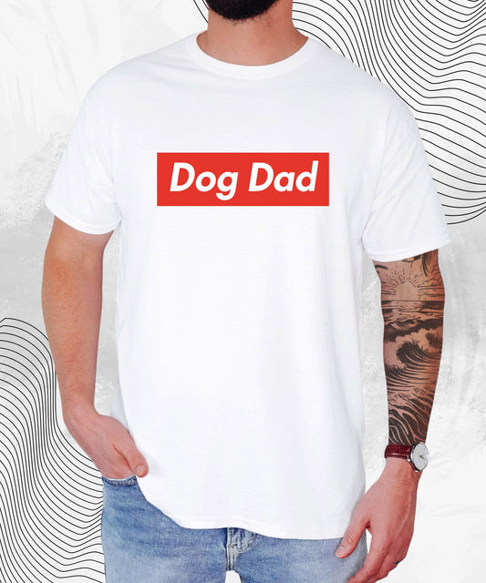 Dog Dad T-Shirt Streetwear Parody Tee Funny Dog Lover Gift Casual Urban Style Shirt