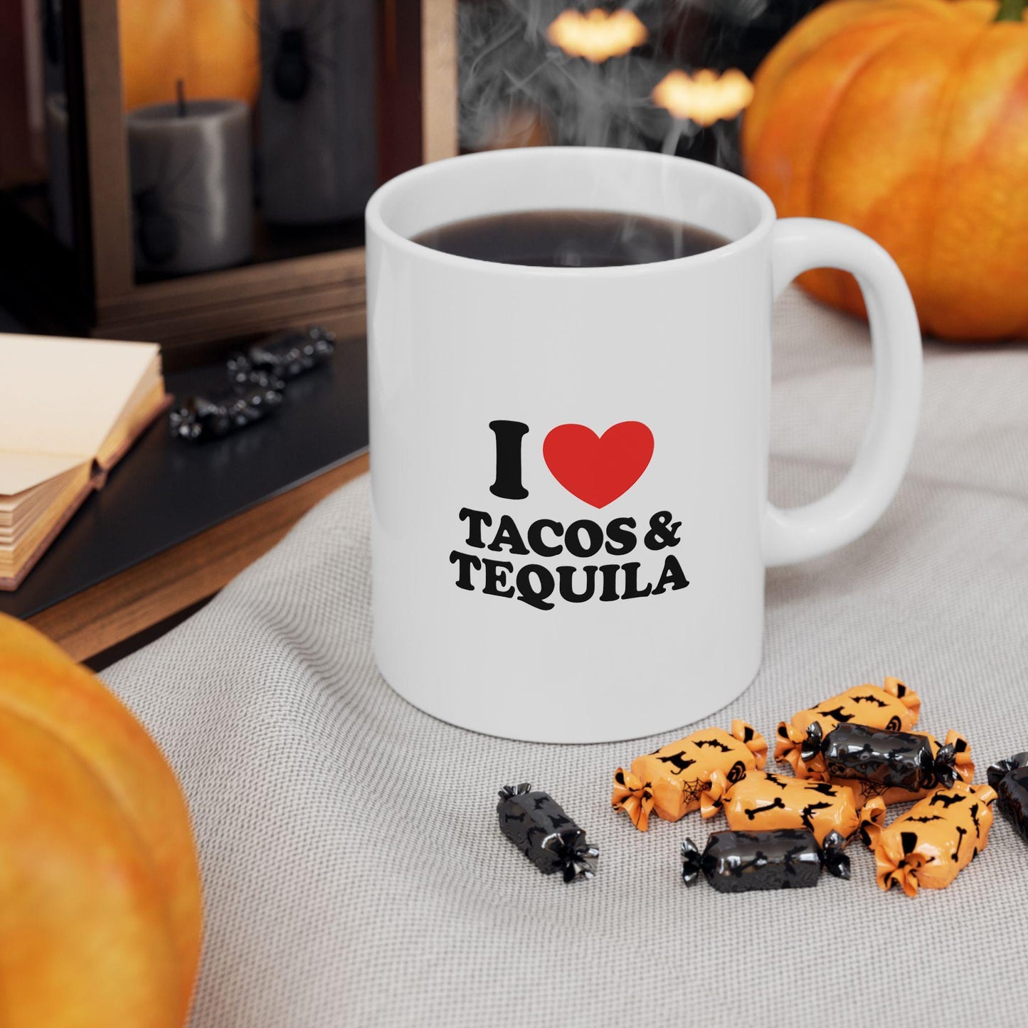 Tacos and Tequila Mug – Funny Coffee Cup for Foodies, Taco Tuesday, Margarita Lovers & Cinco de Mayo Gifts