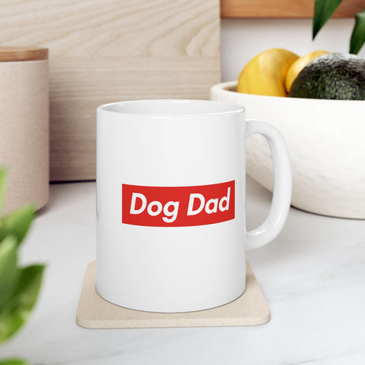 Dog Dad Mug – Funny Minimalist Coffee Cup for Pet Lovers & Dog Dads