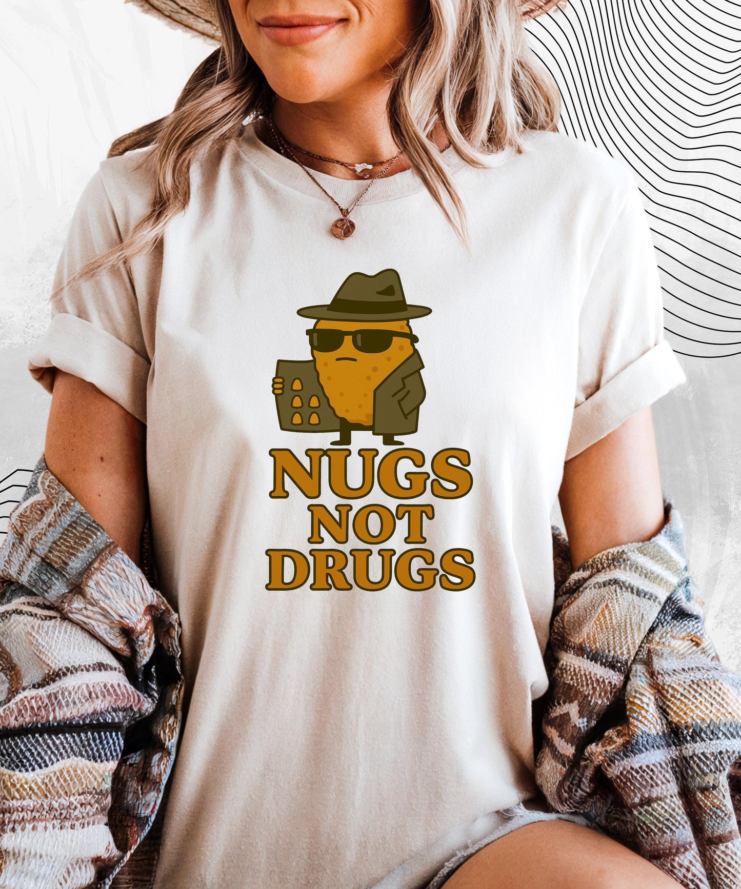 Nugs Not Drugs T-Shirt – Funny Chicken Nugget Meme Tee